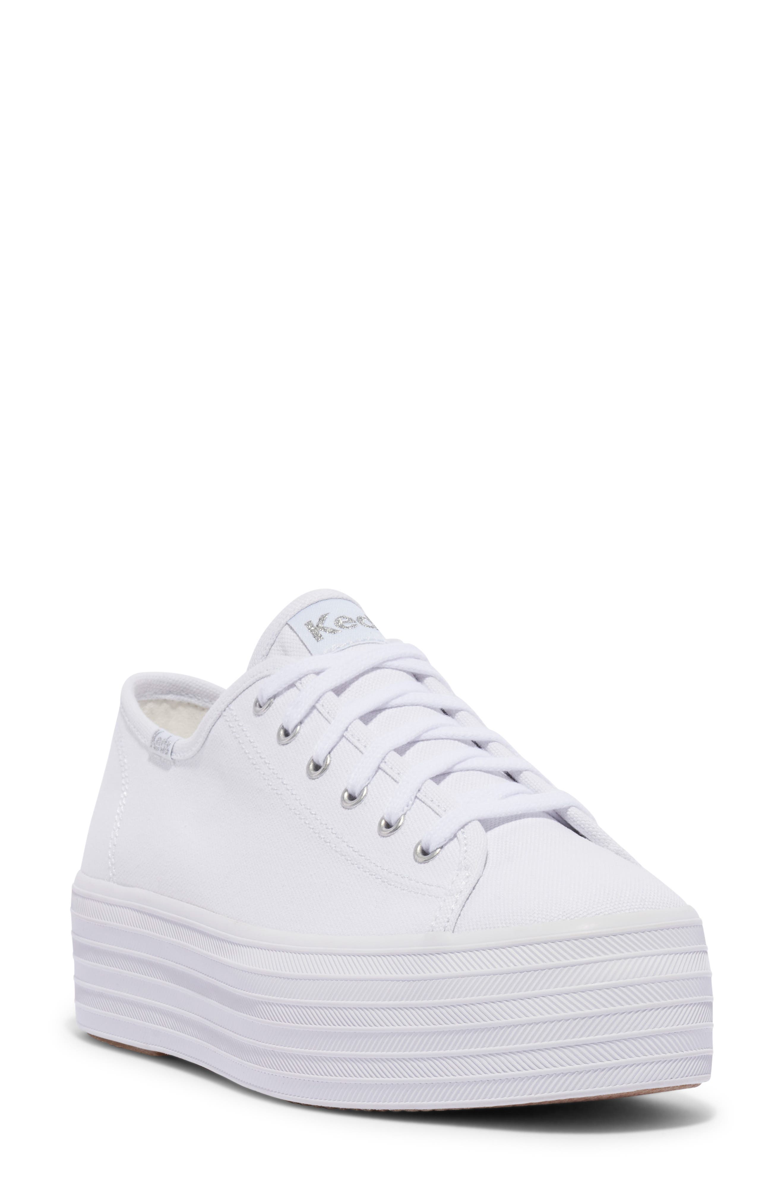 Keds<sup>®</sup> Triple Up Sneaker, Main, color, White Canvas