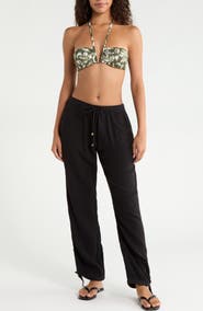 Lauren Ralph Lauren Ankle Tie Double Gauze Cover-Up Pants