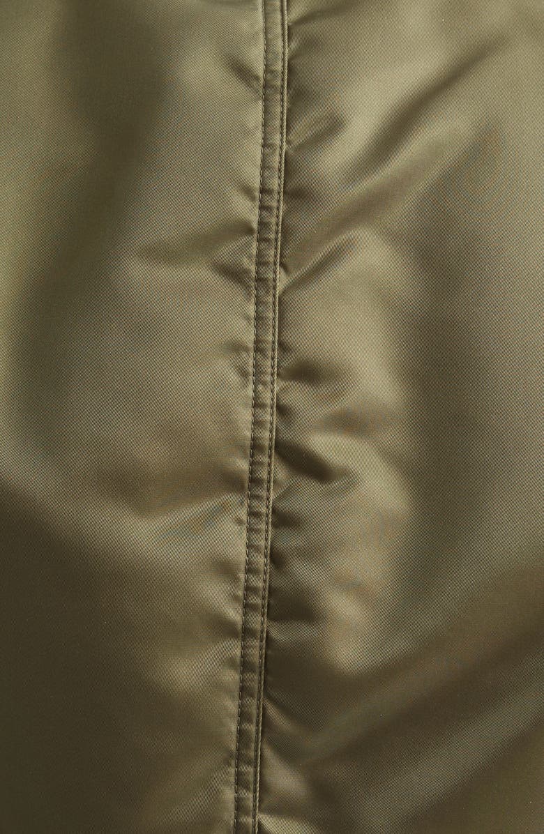 Saint Laurent Crop Bomber Jacket, Alternate, color, Kaki