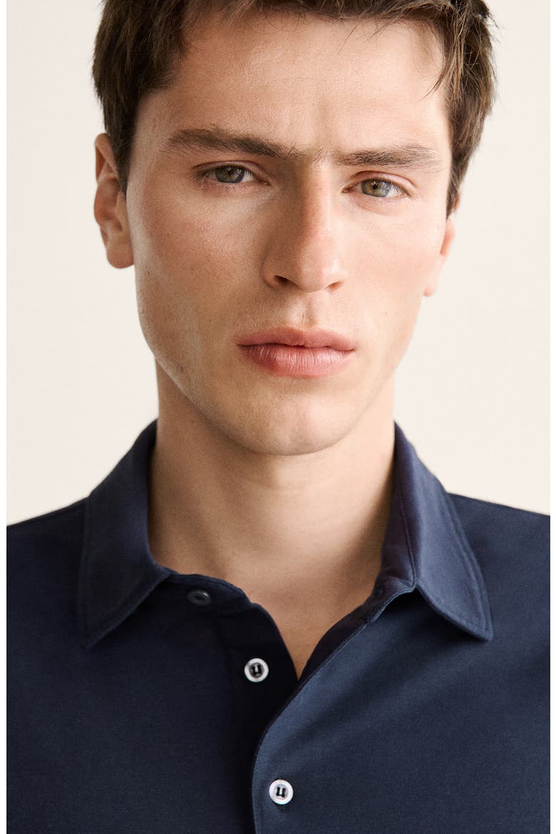 Slim Fit Cotton Polo, Alternate, color, NAVY