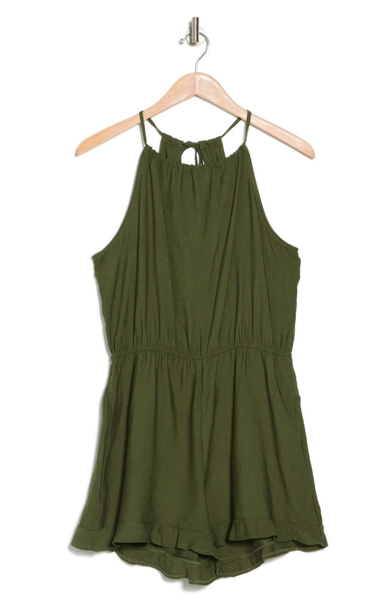 BCBGeneration Halter Neck Romper, Alternate, color, 