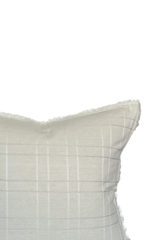 Linen & James Teddy | Woven Cream Plaid Linen Pillow Cover