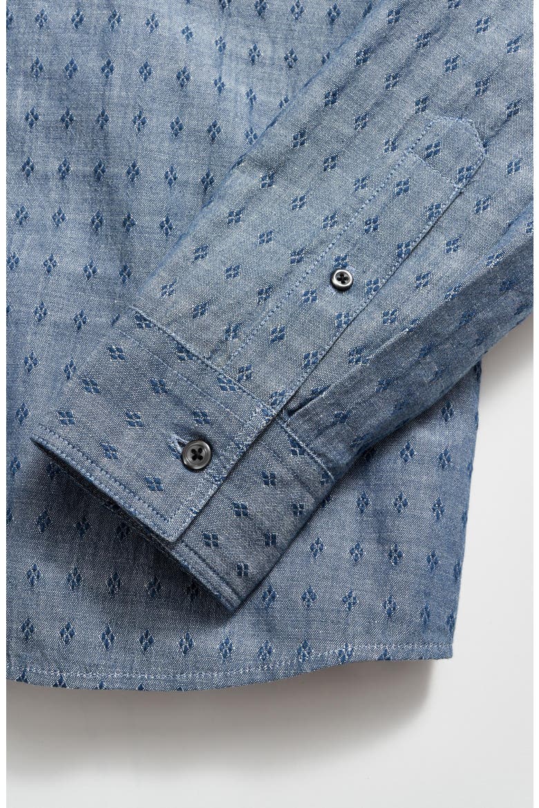 Tuscumbia Diamond Dobby Button-Down Shirt, Alternate, color, CHAMBRAY BLUE