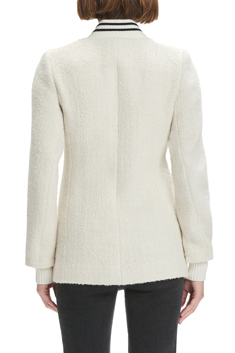 The Varsity Bouclé Blazer, Alternate, color, IVORY