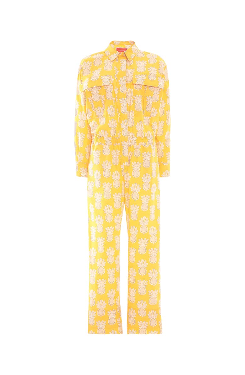 La DoubleJ Aviator Jumpsuit Pineapple Sunflower Yellow, Alternate, color,