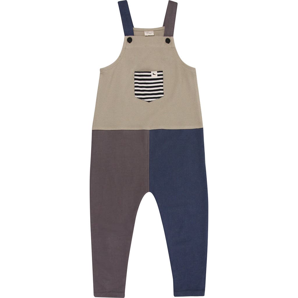 Turtledove London Kids Organic Cotton Colorblock Jumpsuit In Multi