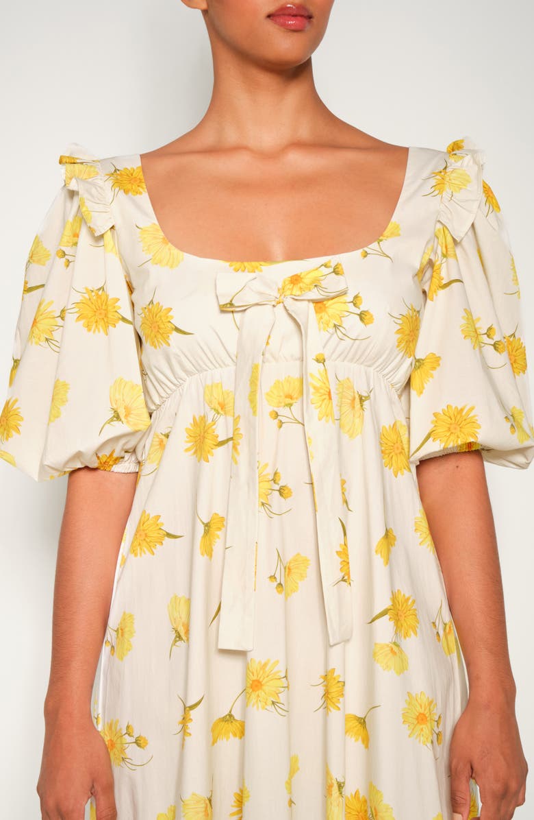 The Lulo Project Cielo Ruffle Hem Maxi Dress, Alternate, color, Maxi Daisy