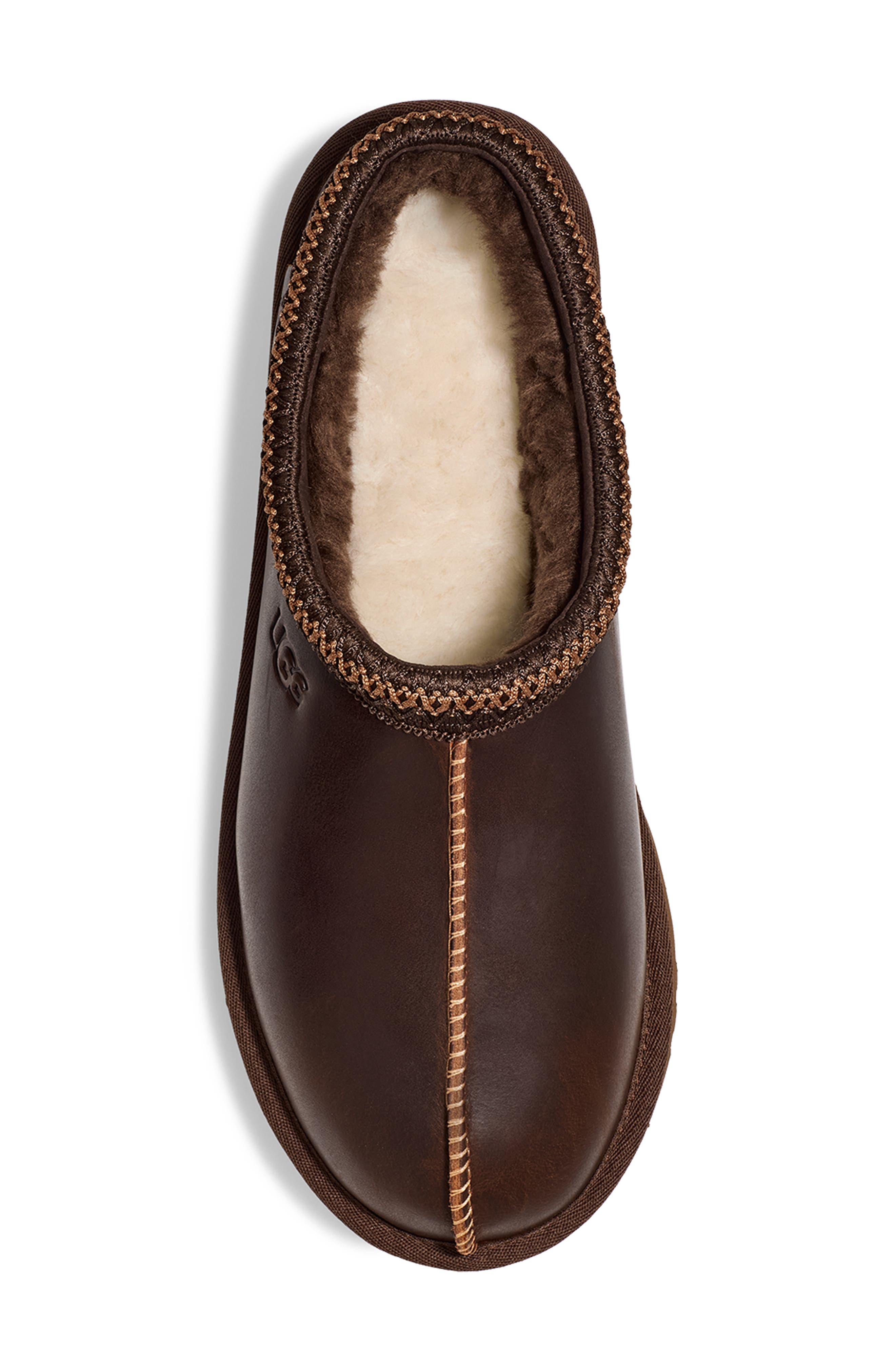 UGG<sup>®</sup> Tasman Leather Slipper, Alternate, color, Ironwood