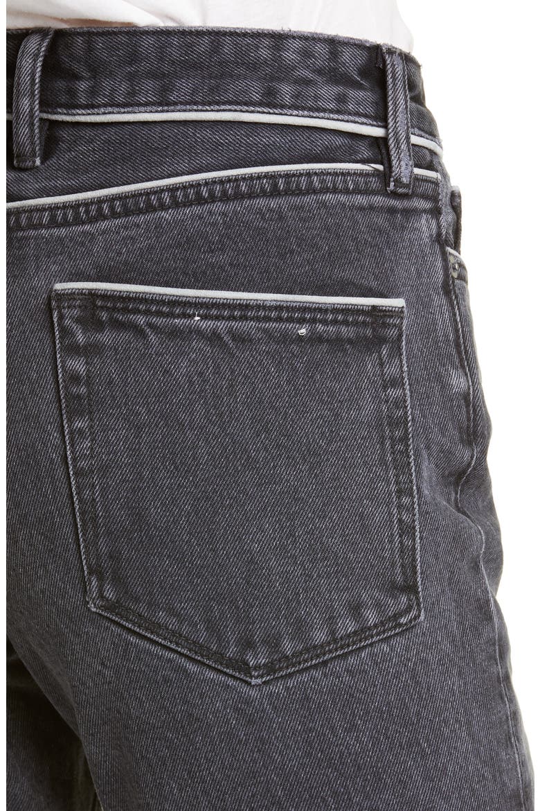 Piping Crop Flare Jeans, Alternate, color, MID BLACK WASH PIPING