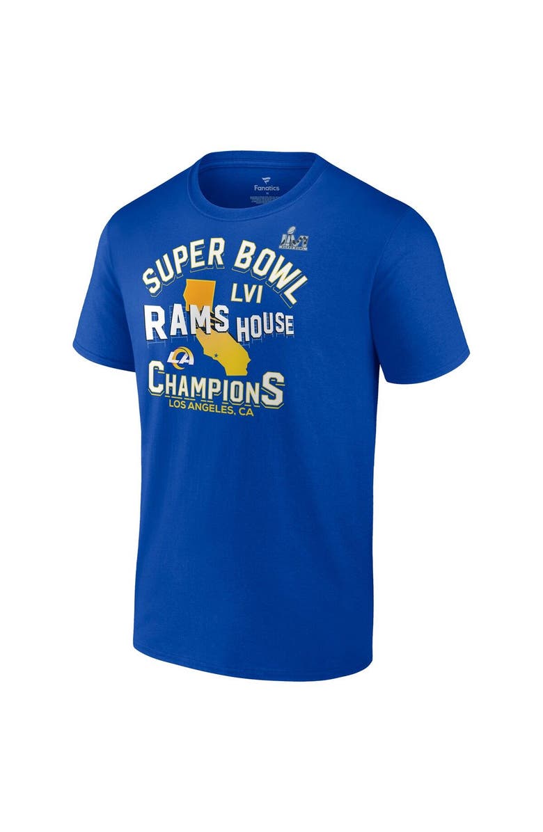 FANATICS Men's Fanatics Branded Royal Los Angeles Rams Super Bowl LVI Champions Hometown Hard Count T-Shirt, Alternate, color, 