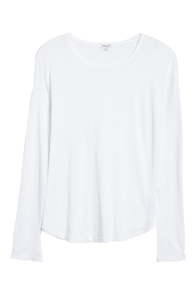 Crewneck Slub Jersey Tee, Alternate, color, WHITE