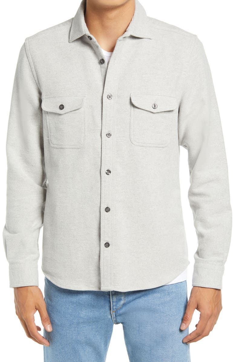 Reiss Miami Flannel Button-Up Shirt Jacket, Alternate, color,