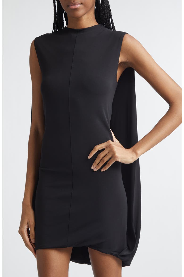 Drape Back Minidress, Alternate, color, BLACK
