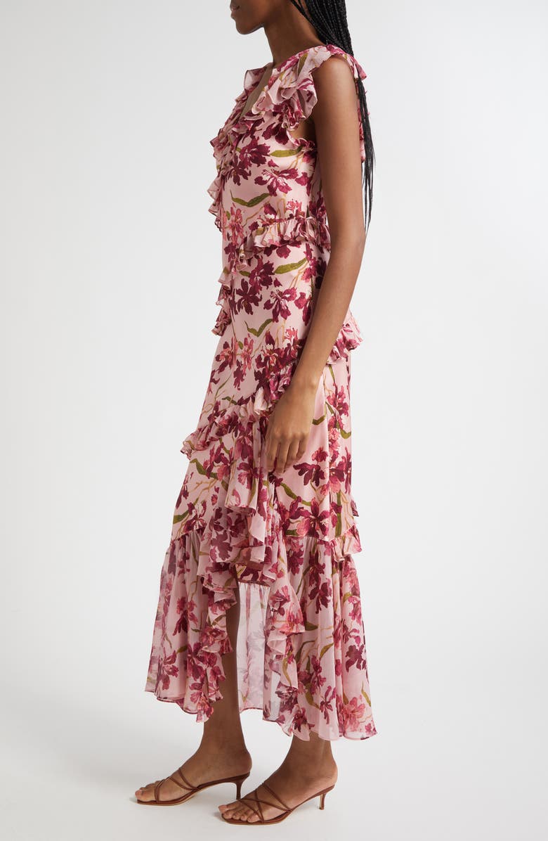 Cinq à Sept Ora Trailing Hibiscus Sleeveless Maxi Dress, Alternate, color, Blush Petal Multi