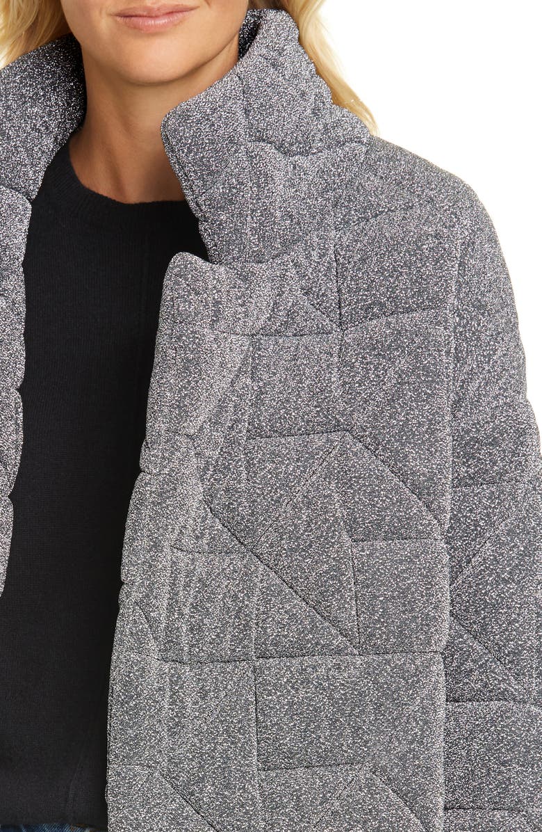 Veronica Beard Marshal Metallic Quilted Coat, Alternate, color, 
