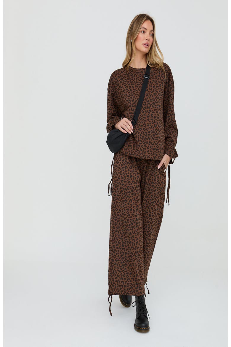 Organic Cotton Nel Sweatshirt, Alternate, color, Brown