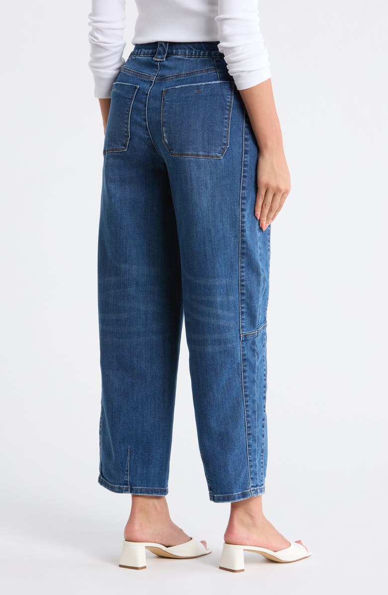 Democracy Relaxed Fit Barrel Leg Jeans, Alternate, color, Mid Blue Artisanal