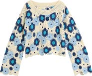 Desigual Open Stitch Floral Sweater