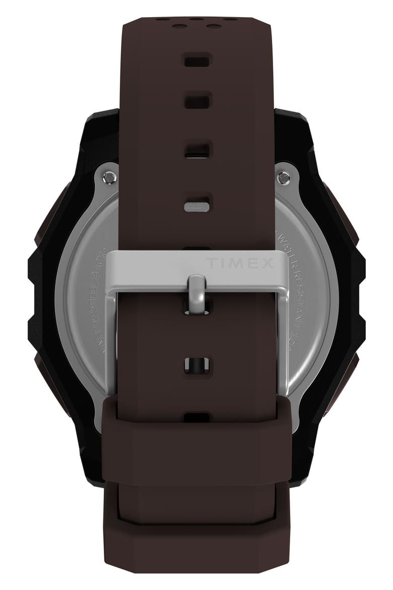 Expedition Ridge Solar Digital Silicone Strap Watch, 49mm, Alternate, color, BROWN
