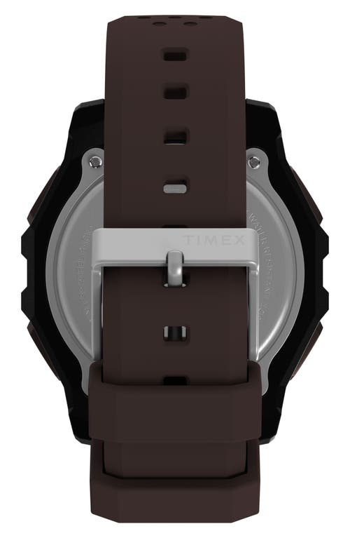 Timex ® Expedition Ridge Solar Digital Silicone Strap Watch, 49mm In Brown