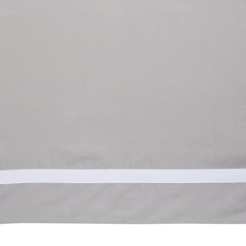 Lambs & Ivy Signature Linen With White Trim 4-sided Crib Skirt In Gray