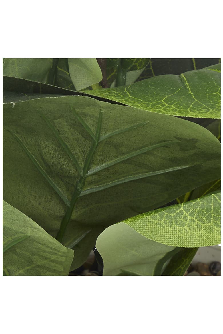 Green Faux Foliage Potted Artificial Fiddle Fig Leaf Tree, Alternate, color, GREEN