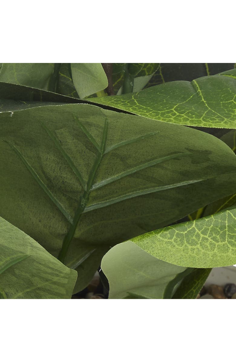 GINGER BIRCH STUDIO Green Faux Foliage Potted Artificial Fiddle Fig Leaf Tree, Alternate, color, Green