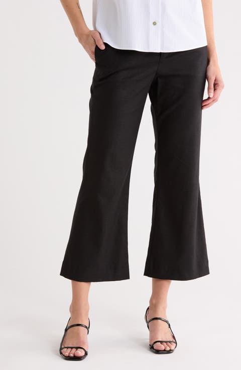 Cropped Flare Leg Pants