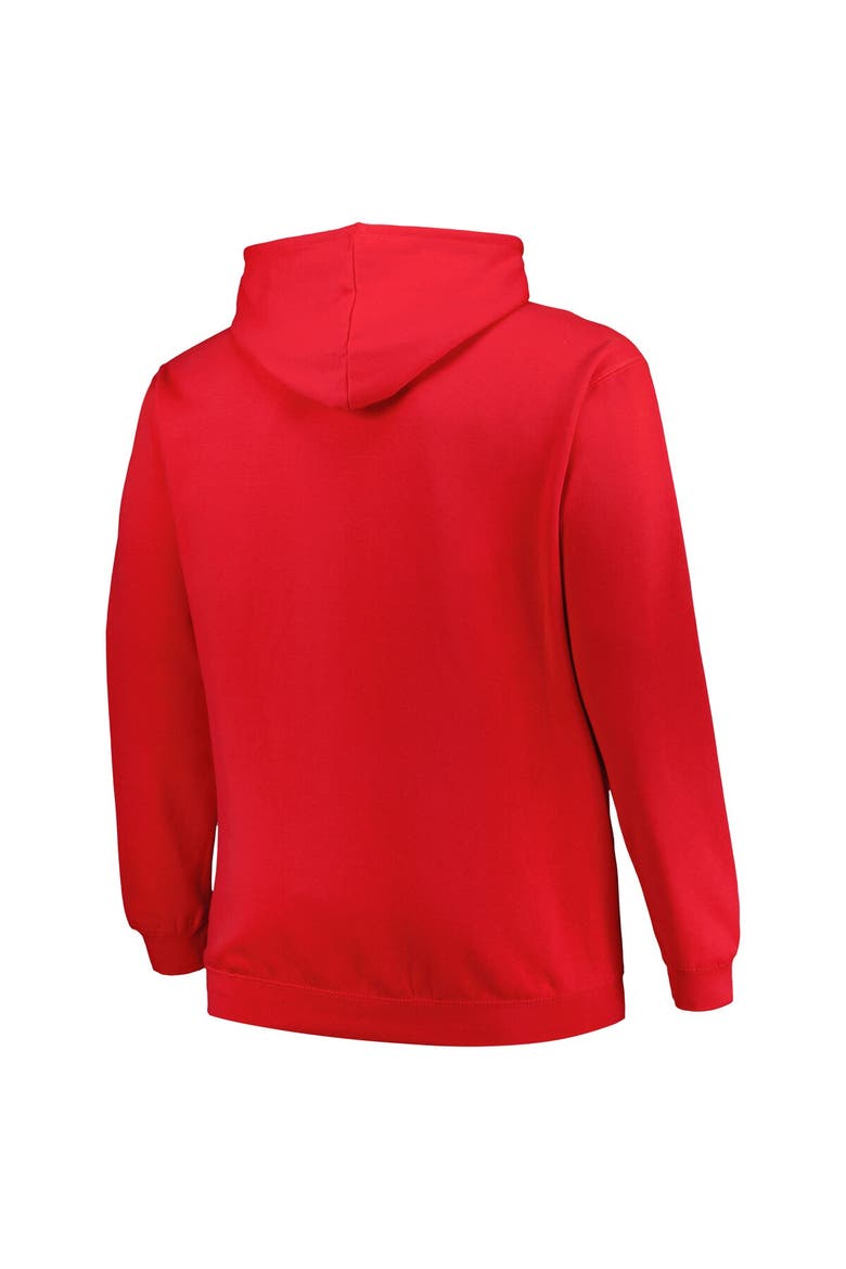 Men's Profile Red Washington Capitals Big & Tall Arch Over Logo Pullover Hoodie, Alternate, color, Red