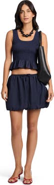 Onia Air Linen Smocked Tank