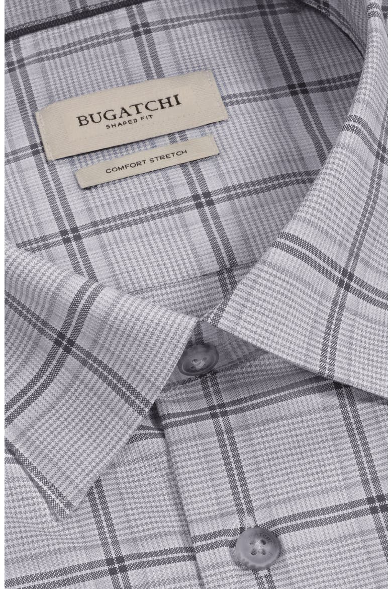 Julian Shaped Fit Plaid Stretch Button-Up Shirt, Alternate, color, AIR BLUE