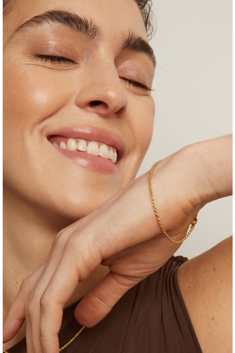 Rope Chain Bracelet, Alternate, color, Yellow Gold Vermeil