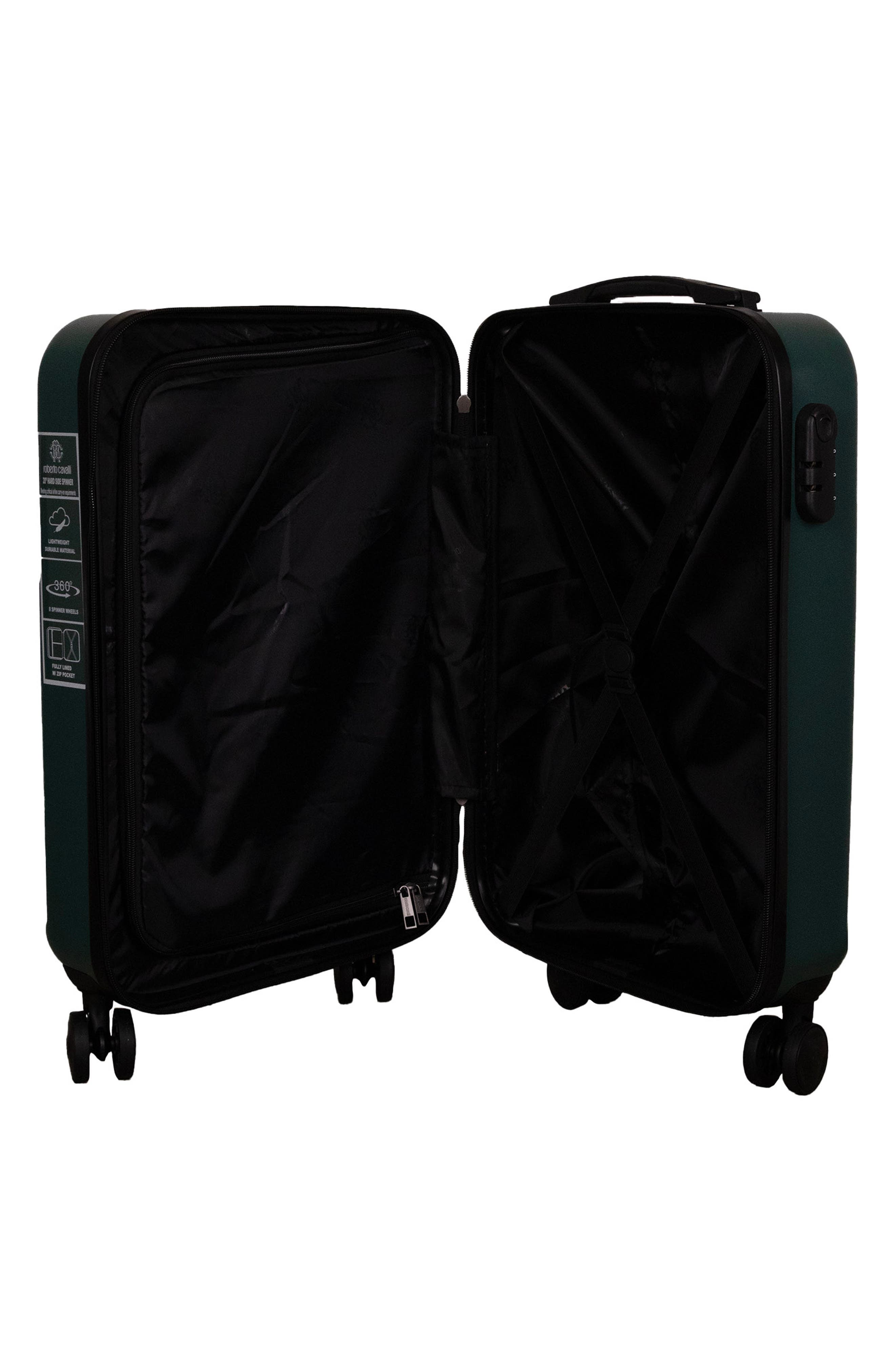 Roberto Cavalli Classic Logo 3-Piece Luggage Set, Alternate, color, Green