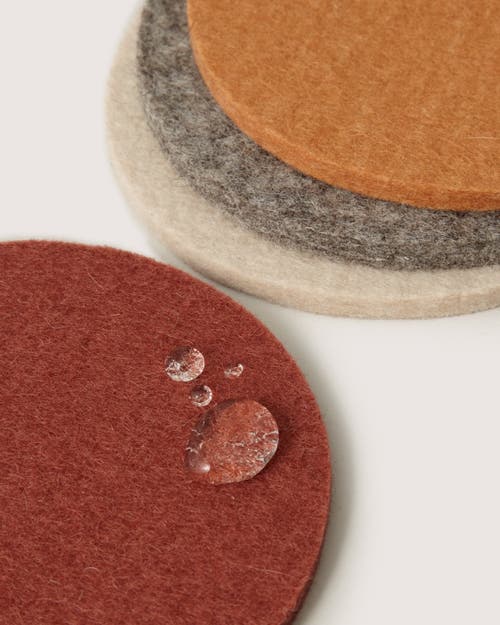 Graf & Lantz Graf Lantz Bierfilzl Merino Wool Round Coaster Solid 4 Pack In Mesa