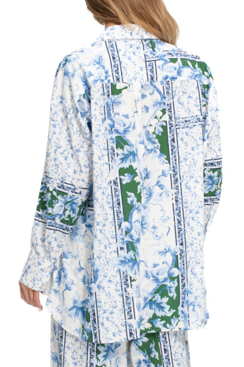 Anastasia Ivy Long Sleeve Button-Up Shirt, Alternate, color, BLUE