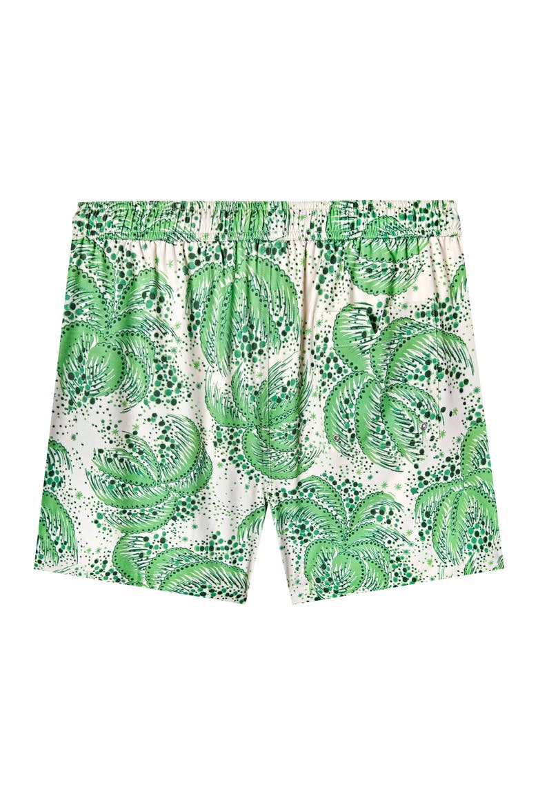 Palm Fronds Swim Trunks, Alternate, color, Green