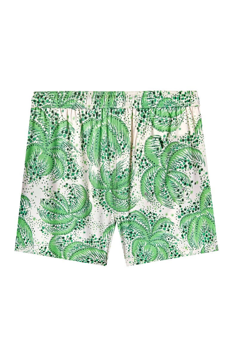 Tombolo Palm Fronds Swim Trunks, Alternate, color, Green