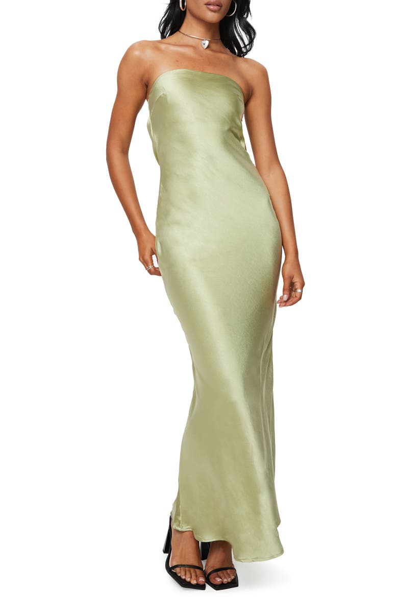Princess Polly Haley Strapless Satin Maxi Dress, Main, color,