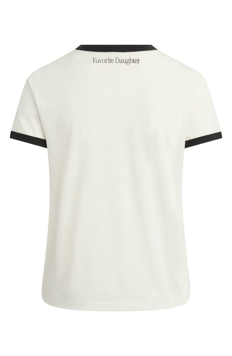 Favorite Daughter The Go Sports Graphic Ringer T-Shirt, Alternate, color, Off White/ Black