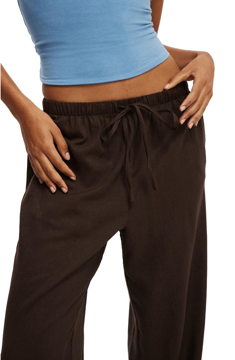 Cotton On Women's Haven Wide Leg Pant, Alternate, color, Dark Oak