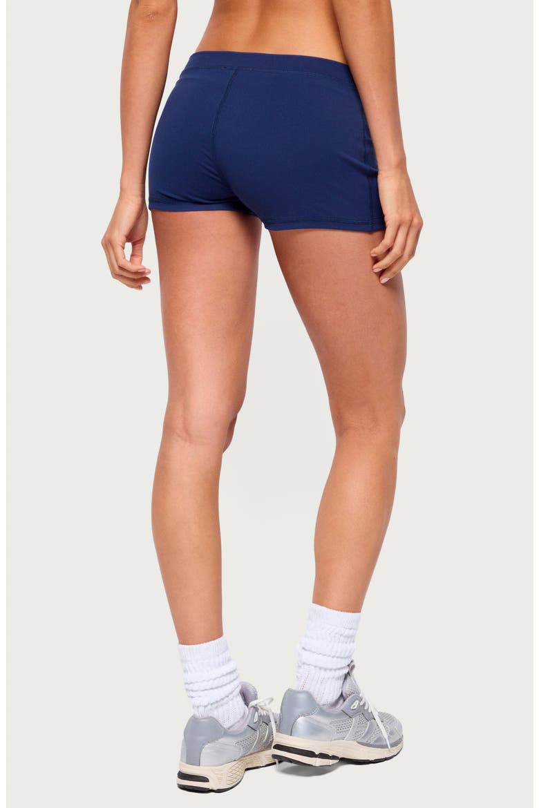 Alaya Low Rise Micro Shorts, Alternate, color, NAVY