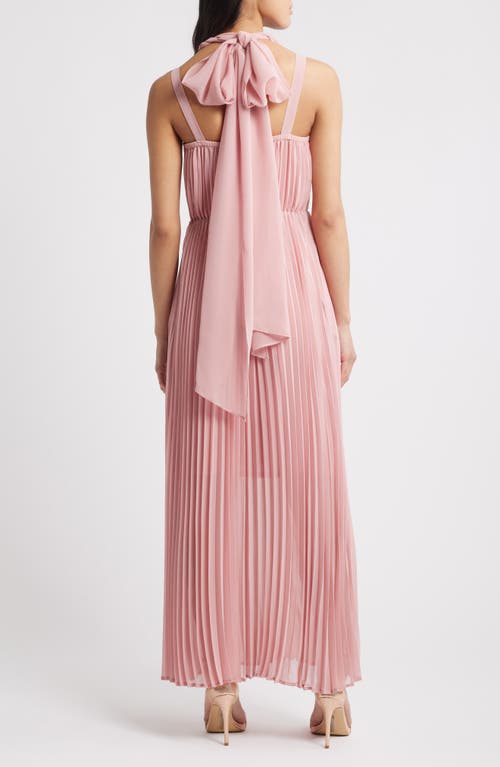 Chelsea28 Pleat Tie Back Maxi Dress In Pink Beauty