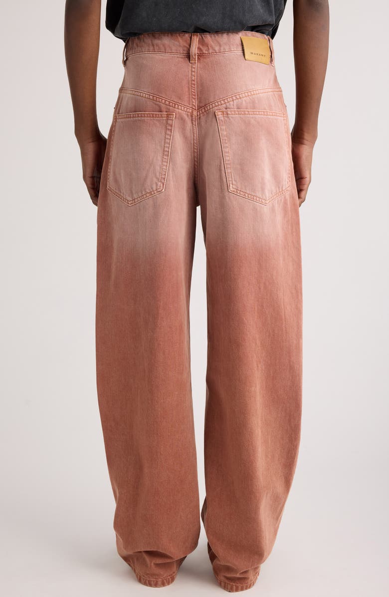 Isabel Marant Jameson Wide Leg Jeans, Alternate, color, Burnt Henna