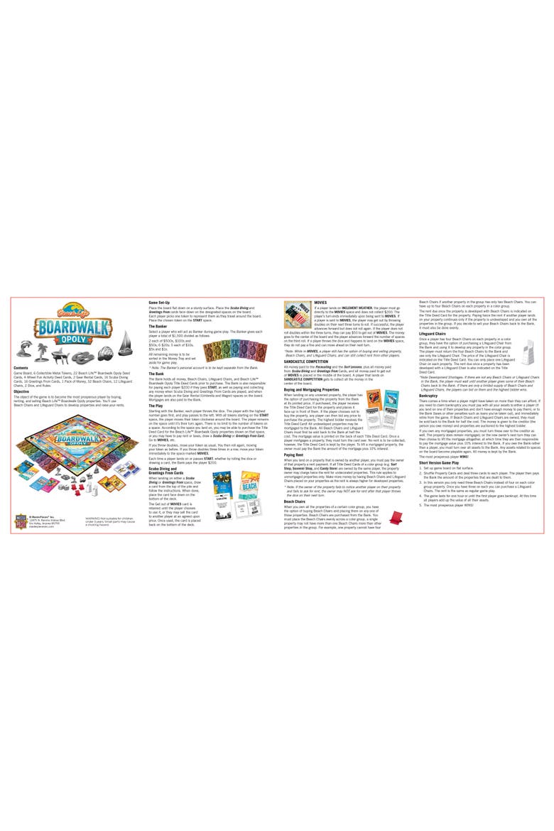 Beach Life - Boardwalk Opoly, Alternate, color, Multicolor