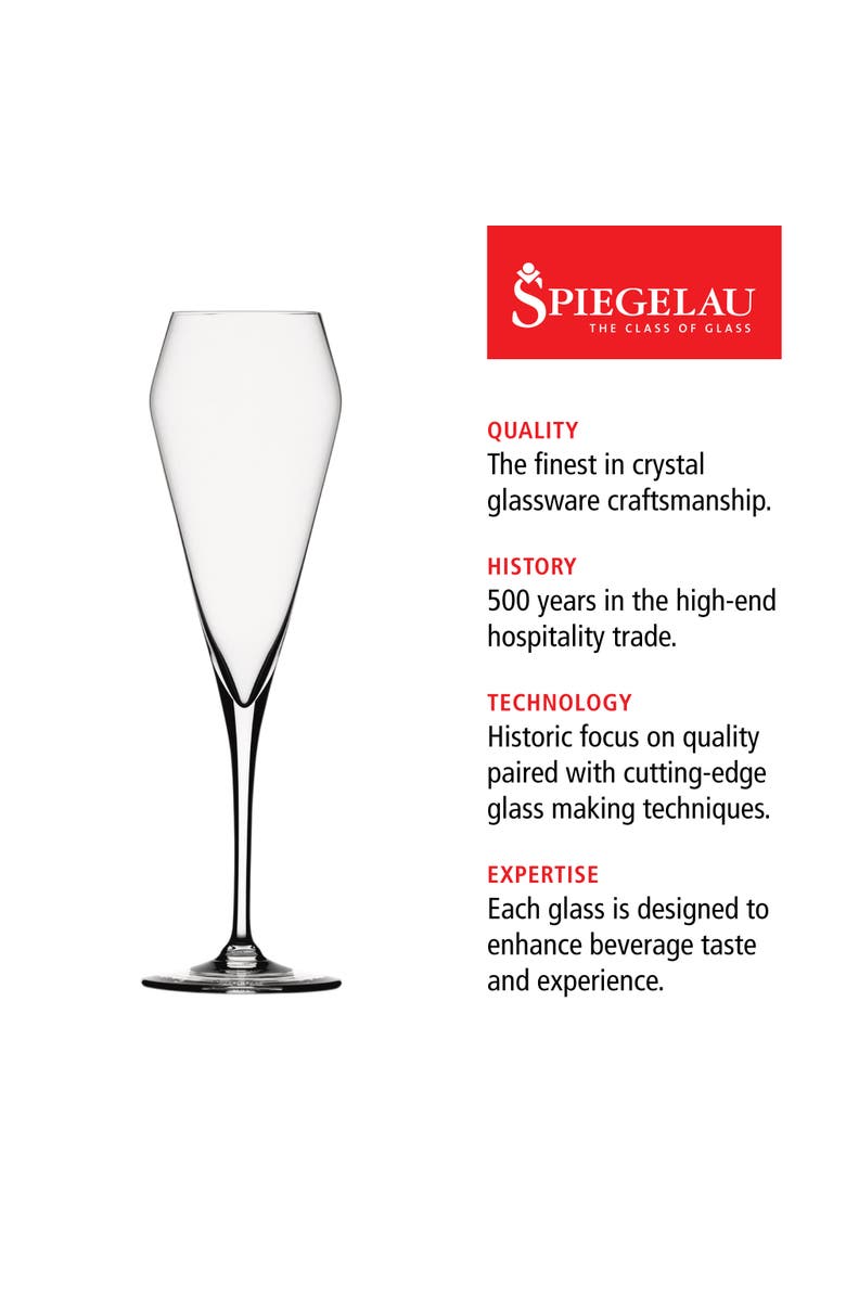 SPIEGELAU Willsberger Champagne Flute Glass Set of 4, Alternate, color, Clear