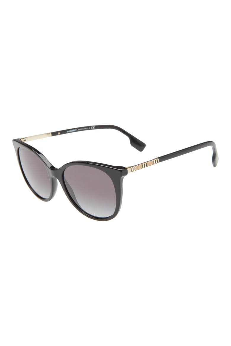 55mm Gradient Cat Eye Sunglasses, Alternate, color, BLACK/ GREY GRADIENT