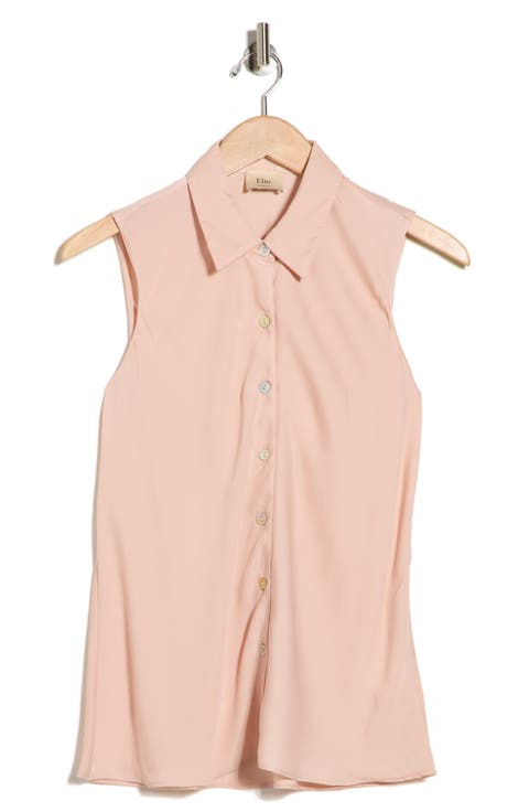 Sleeveless Button-Up Shirt