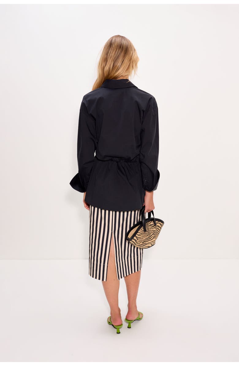 SIMONMILLER Inna Poplin Top in Black, Alternate, color, Black