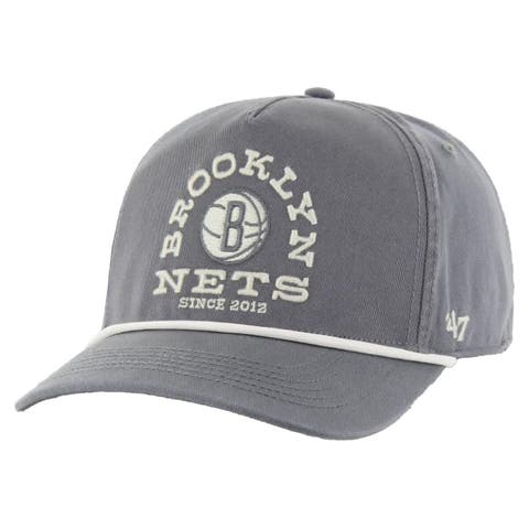 Men's '47 Charcoal Brooklyn Nets Canyon Ranchero Hitch Adjustable Hat