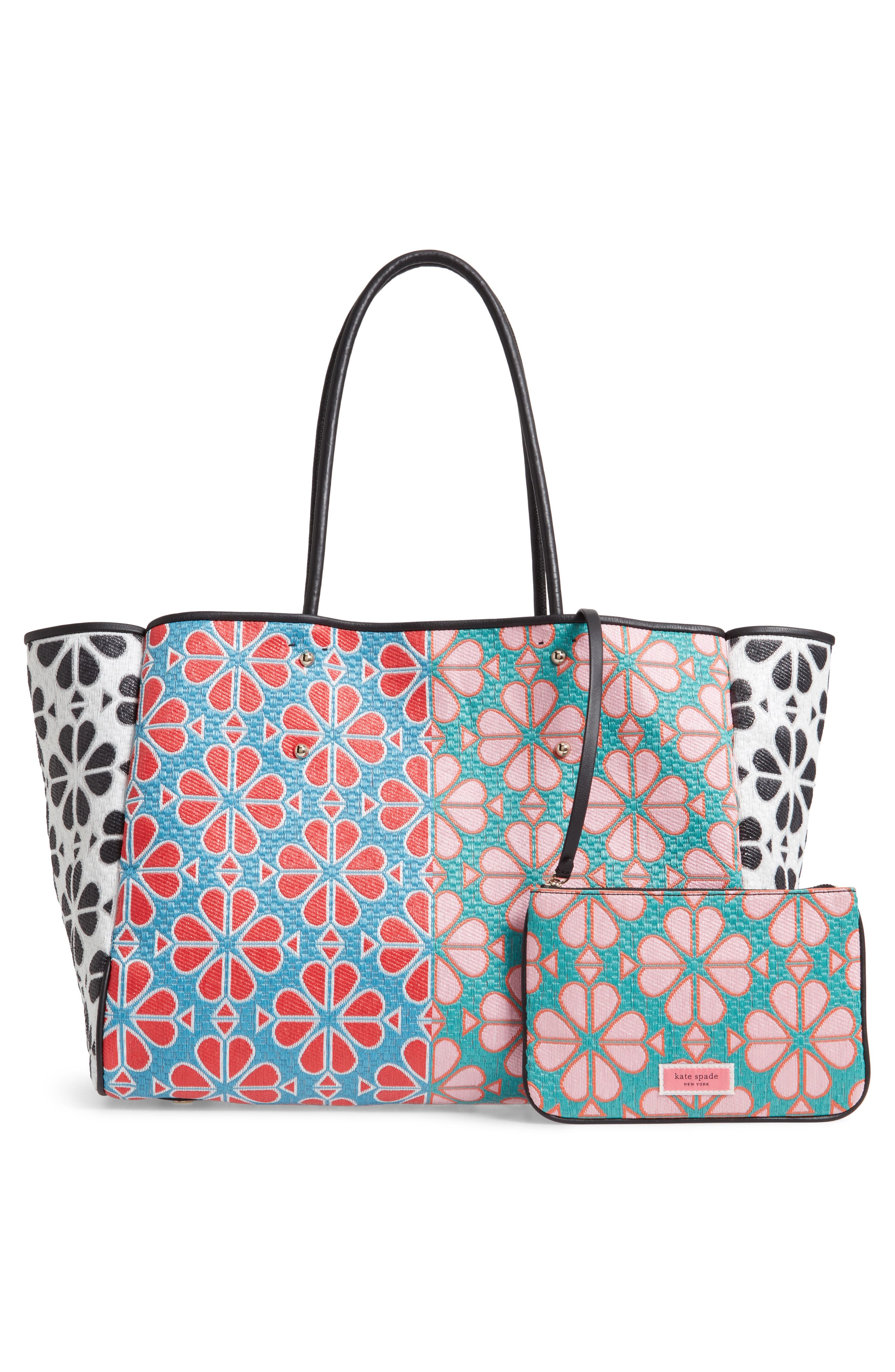 Kate Spade New York large everything spade floral tote, Alternate, color, 